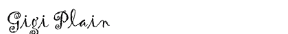 Gigi Plain Font Preview