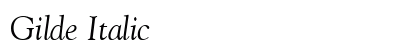 Gilde Italic font free download