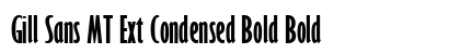 Gill Sans MT Ext Condensed Bold Bold font free download