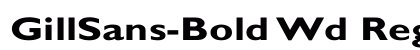 GillSans-Bold Wd Regular font free download