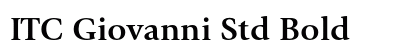 ITC Giovanni Std Bold Preview