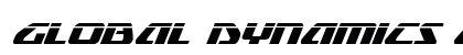 Global Dynamics Laser Italic Italic font free download