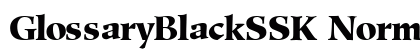 GlossaryBlackSSK Normal Font Preview
