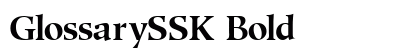 GlossarySSK Bold font free download