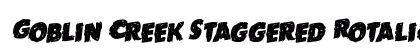 Goblin Creek Staggered Rotalic Italic Font Preview