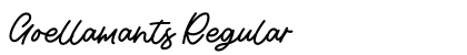 Goellamants Regular Font Preview