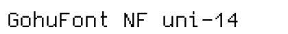 GohuFont NF uni-14 Preview