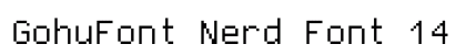 GohuFont Nerd Font 14 Font Preview