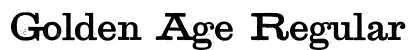 Golden Age Regular font free download