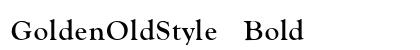 GoldenOldStyle Bold Preview
