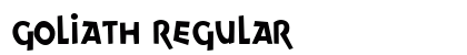Goliath Regular Font Preview