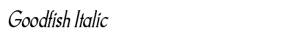 Goodfish Italic font free download