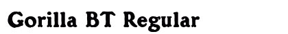 Gorilla BT Regular font free download