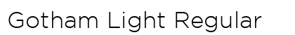 Gotham Light Regular Font Preview