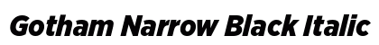 Gotham Narrow Black Italic font free download