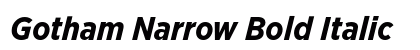 Gotham Narrow Bold Italic font free download
