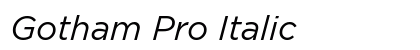 Gotham Pro Italic font free download