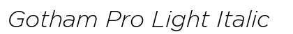 Gotham Pro Light Italic preview