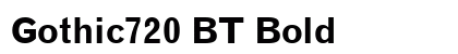 Gothic720 BT Bold font free download