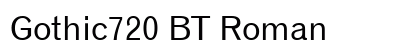 Gothic720 BT Roman font free download