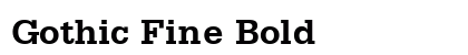 Gothic Fine Bold Preview