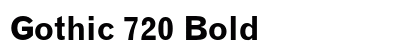 Gothic 720 Bold Preview