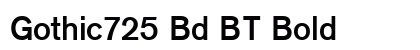 Gothic725 Bd BT Bold font free download