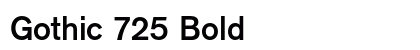 Gothic 725 Bold font free download