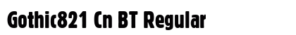 Gothic821 Cn BT Regular font free download