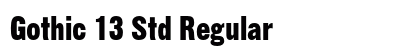 Gothic 13 Std Regular preview Gothic 13 Std Regular preview