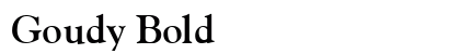 Goudy Bold Preview