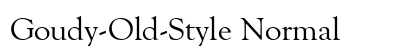 Goudy-Old-Style Normal font free download