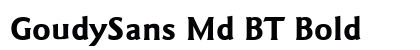 GoudySans Md BT Bold font free download