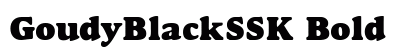 GoudyBlackSSK Bold Font Preview