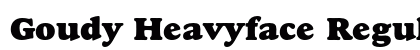 Goudy Heavyface Regular Preview