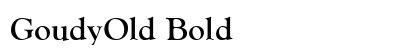 GoudyOld Bold Preview