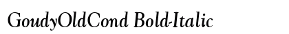 GoudyOldCond Bold-Italic font free download