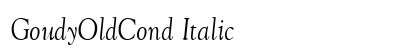 GoudyOldCond Italic font free download