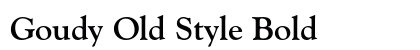 Goudy Old Style Bold Preview
