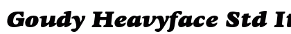 Goudy Heavyface Std Italic Font Preview
