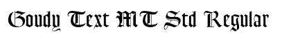 Goudy Text MT Std Regular Font Preview
