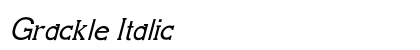 Grackle Italic font free download