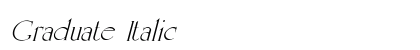 Graduate Italic font free download