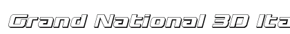 Grand National 3D Italic Italic font free download