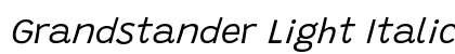 Grandstander Light Italic Preview