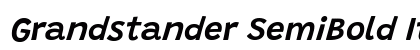 Grandstander SemiBold Italic preview
