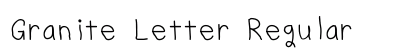 Granite Letter Regular Font Preview