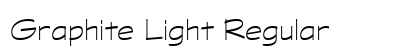 Graphite Light Regular Font Preview