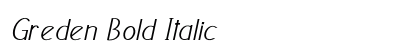 Greden Bold Italic Preview