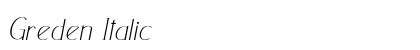 Greden Italic Preview